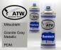 Preview: Mitsubishi, Granite Gray Metallic, PDM: 400ml Sprühdose + 400ml Klarlack - Set, von ATW Autoteile West.